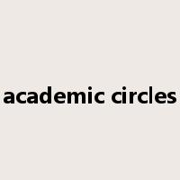 academic circles是什么意思