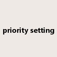 priority setting是什么意思