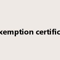 tax exemption certification是什么意思