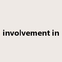 involvement in是什么意思