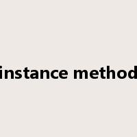 instance method是什么意思