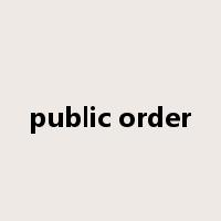 public order是什么意思
