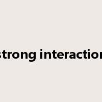 strong interaction是什么意思