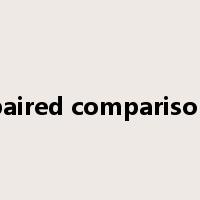 paired comparison是什么意思