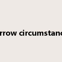 narrow circumstances是什么意思