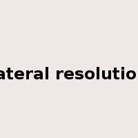 lateral resolution是什么意思