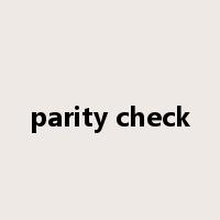parity check是什么意思