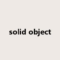 solid object是什么意思