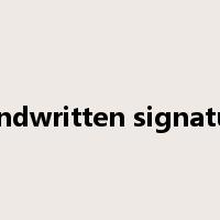 handwritten signature是什么意思