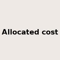 Allocated cost是什么意思