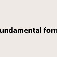 fundamental form是什么意思