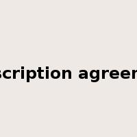 subscription agreement是什么意思