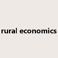 rural economics是什么意思