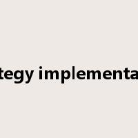 strategy implementation是什么意思