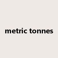 metric tonnes是什么意思