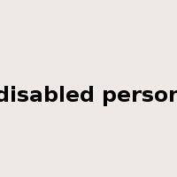 disabled person是什么意思
