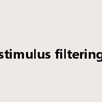stimulus filtering是什么意思