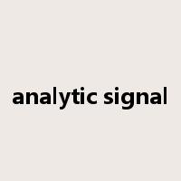 analytic signal是什么意思