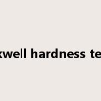 rockwell hardness tester是什么意思