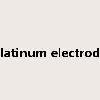 platinum electrode是什么意思