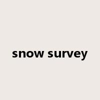 snow survey是什么意思