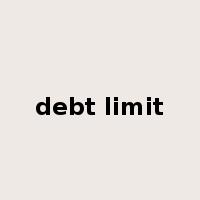 debt limit是什么意思
