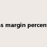 gross margin percentage是什么意思
