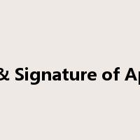 Stamp & Signature of Applicant是什么意思