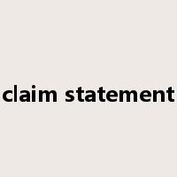 claim statement是什么意思