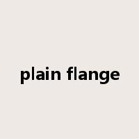 plain flange是什么意思