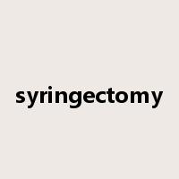 syringectomy是什么意思