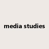 media studies是什么意思