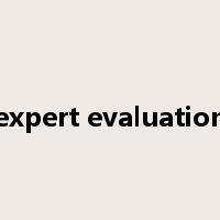 expert evaluation是什么意思