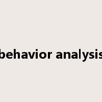 behavior analysis是什么意思