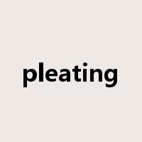 pleating是什么意思