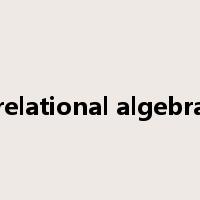 relational algebra是什么意思