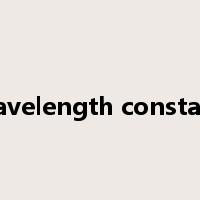 wavelength constant是什么意思