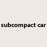 subcompact car是什么意思