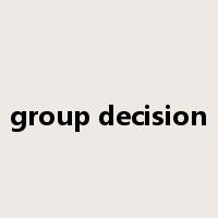 group decision是什么意思