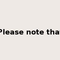 Please note that是什么意思