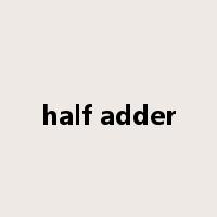 half adder是什么意思