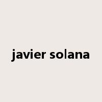 javier solana是什么意思