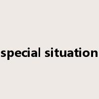 special situation是什么意思