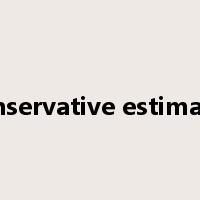 conservative estimates是什么意思
