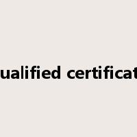 qualified certificate是什么意思