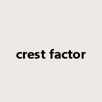 crest factor是什么意思