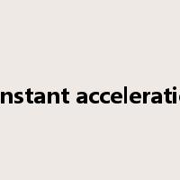 constant acceleration是什么意思