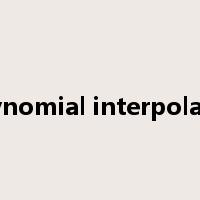 polynomial interpolation是什么意思