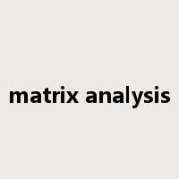 matrix analysis是什么意思