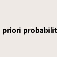 a priori probability是什么意思